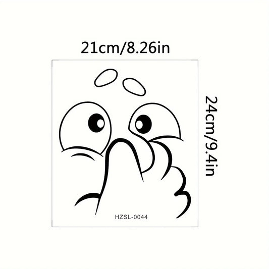 Humorous Expression Toilet Sticker, Decorative Adhesive Decal, Fun Wall Decoration for Restrooms, Bathroom Decorations Accessories, Bathroom Decor Supplies