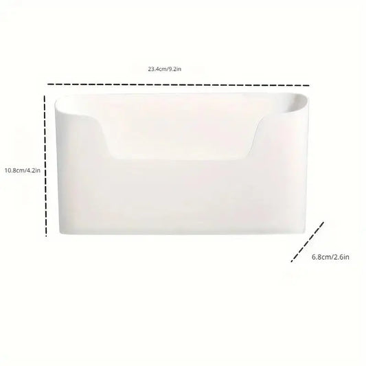 Wall Mounted Storage Box, 1 Count Punch Free Cabinet Door Storage Box, Storage Organizer for Kitchen Bathroom Office Bedroom, Home Organizer, Bathroom Organization