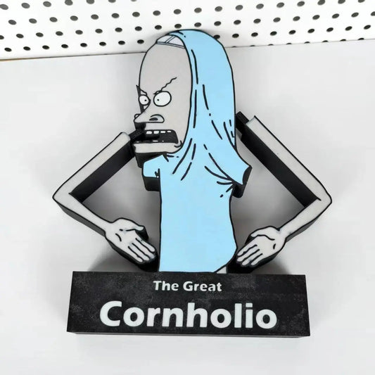 Toilet Paper Holder with Character Design and The Great Cornholio Label Fun Functional Tissue Holder Bathroom Accessory Bathroom Gadgets
