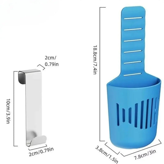 Silicone Toilet Tank Cleaner Basket, Hanging Adjustable Tablet Holder, Slow Release, No Rust, Easy Install, Bathroom Restroom Cleaning Accessories