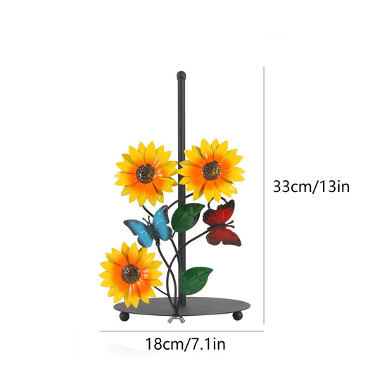 Sunflower Design Bathroom Tissue Holder, 1 Box Metal Tissue Roll Holder, Bathroom Tissue Storage Rack, Home Decor Supplies for Kitchen Bathroom, Organiser, Toilet Paper Holder, Bathroom Organizers, Bathroom Accessories