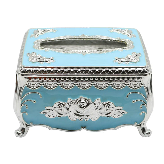 Jecoupoon Premium Plastic Decorative Tissue Box Cover - Classic American Luxury Dispenser for Home, Restaurant Coffee Tables