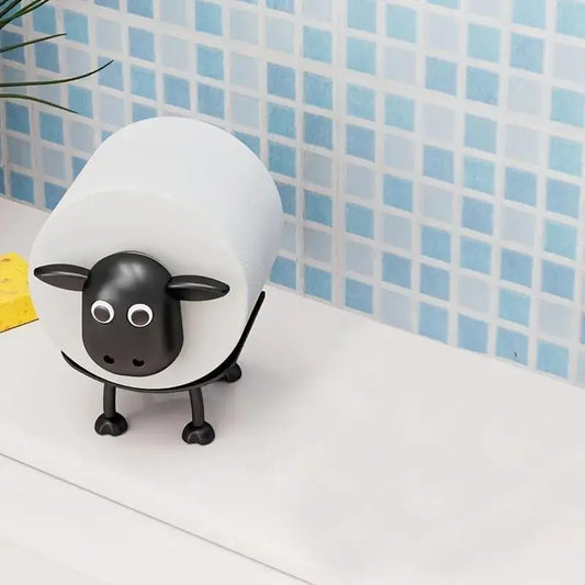1/3 Counts Sheep Design Towel and Toilet Paper Holders, Creative Home Decor, Small Animal Design Dispenser, Adorable Kitchen Accessory, Bathroom Decorations, Bathroom Accessories