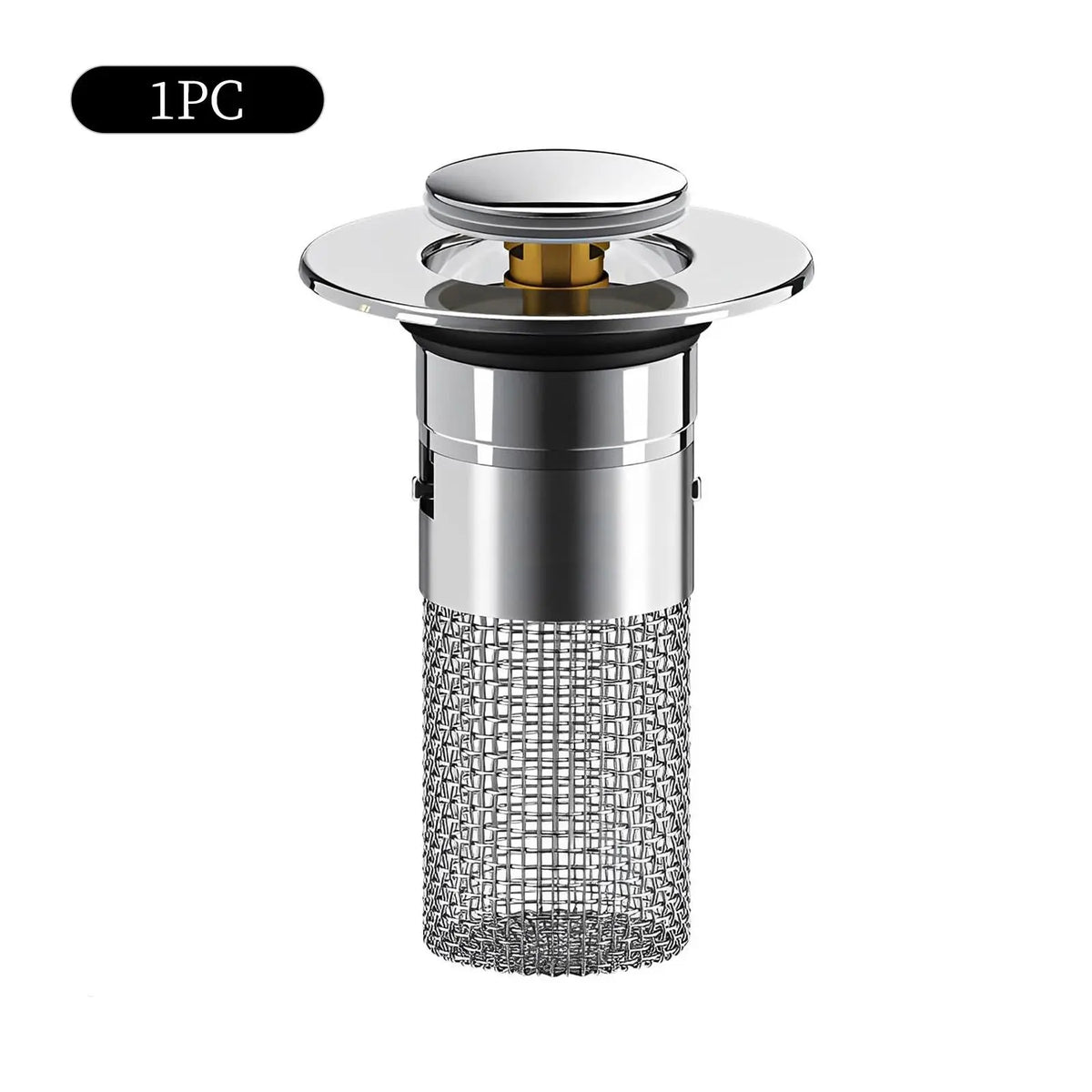 Bathroom Sink Stopper Hair Catcher, Pop Up Sink Drain Filter with Removable Stainless Steel Filter Basket Hair Catcher, for US Bathroom Sink Stopper Replacement.,sohochic