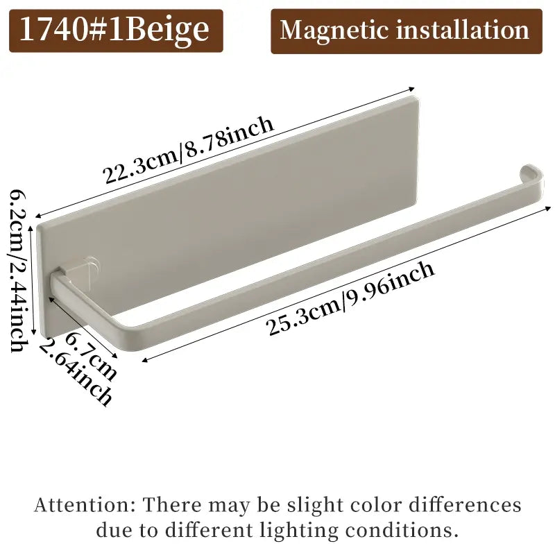 Multifunctional Kitchen Paper Towel Holder, Magnetic Self-Adhesive Wall Mount, Easy Installation, Modern Design, Kitchen Storage Accessories, Tissue Holder