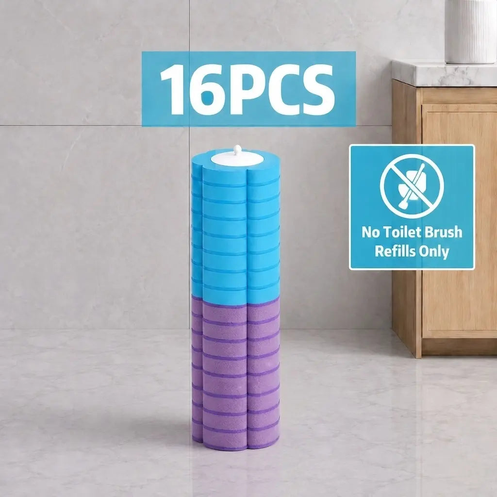 Disposable Toilet Brush Set – Toilet Bowl Cleaner with Holder, 32 Refills for Deep Cleaning & Hygienic Bathroom Care