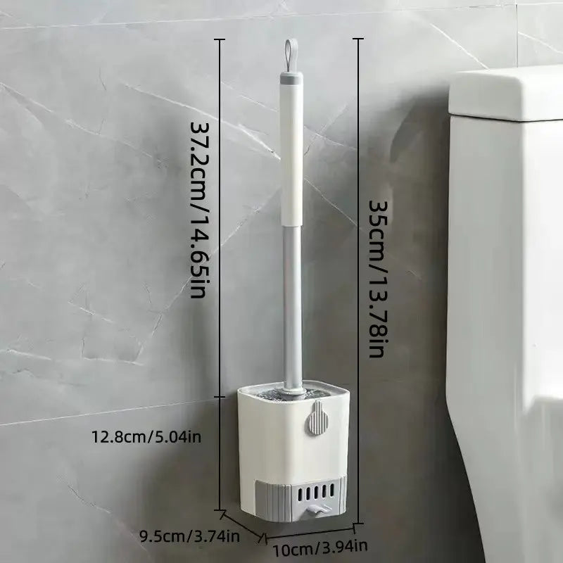 Wall-Mounted Toilet Bowl Brush and Holder Set, with Long Handle, Flexible Design for Easy Cleaning, Includes Holder, Essential for Schools and Bathrooms, Toilet Brushes
