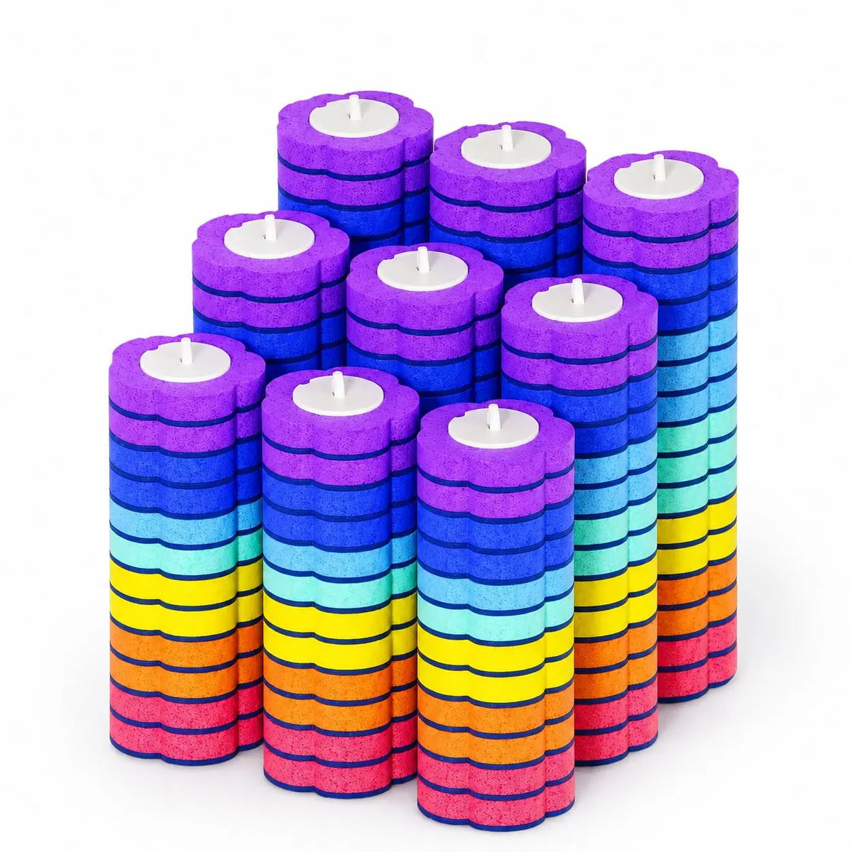 Disposable Toilet Brush Refills, 28-Pack Colorful Replacement Heads, Household Home Care Cleaners Great for Toilet Scrubbing