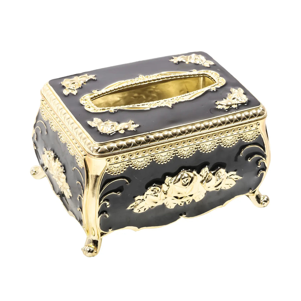 Jecoupoon Premium Plastic Decorative Tissue Box Cover - Classic American Luxury Dispenser for Home, Restaurant Coffee Tables