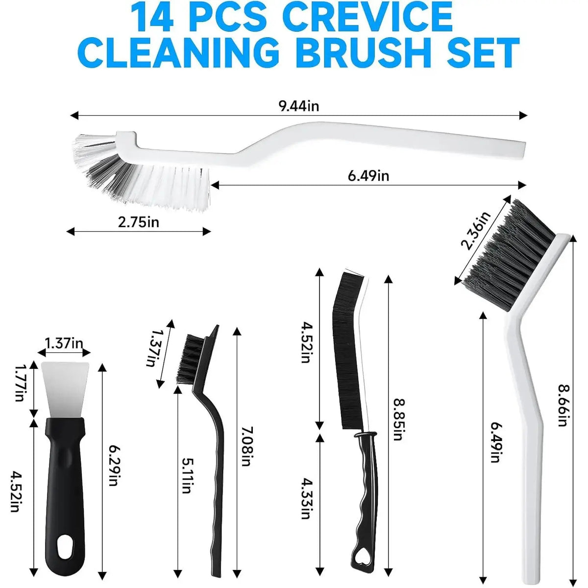 V-Shape Grout Crevice Cleaning Brush Set Pack, Hard Bristle Scrub Brushes for Deep Gap Cleaning, Household Items for Bathroom, Kitchen Use