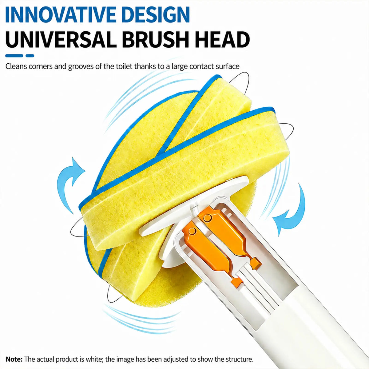 SOPAMI Disposable Toilet Scrubber Brush Kit - 1 Handle + 32 Refill Heads (16 Option Available), No-Touch Rotating Scrubber, Self-Clean Pad, Holder, Toilet Cleaning System for Under-Rim & Corners, Ideal for Busy Home Bathrooms,sohochic