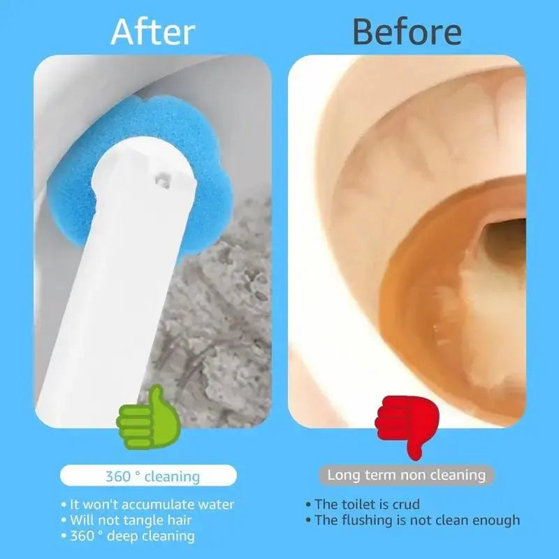 Disposable Toilet Brush Refills, 28-Pack Colorful Replacement Heads, Household Home Care Cleaners Great for Toilet Scrubbing