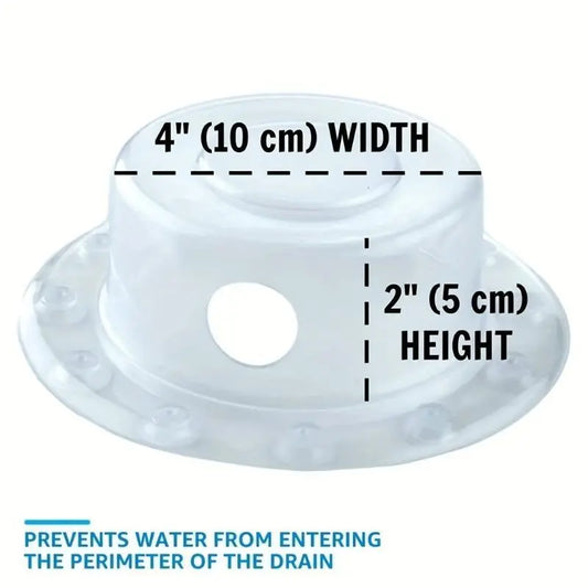 1pc Clear Bottomless Bath Overflow Drain Cover For Tub, Water Stopper Plug, Bath Essentials For Women, Spa & Bath Accessories, Bathroom Essentials Accessories, Bathroom Gadgets, Bathtub Overflow Drain Cover