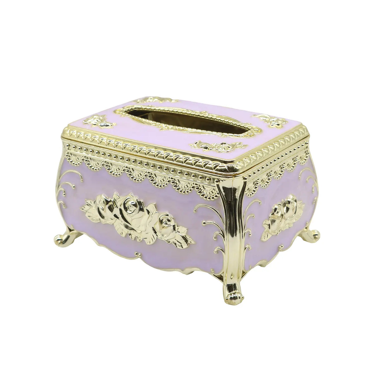 Jecoupoon Premium Plastic Decorative Tissue Box Cover - Classic American Luxury Dispenser for Home, Restaurant Coffee Tables