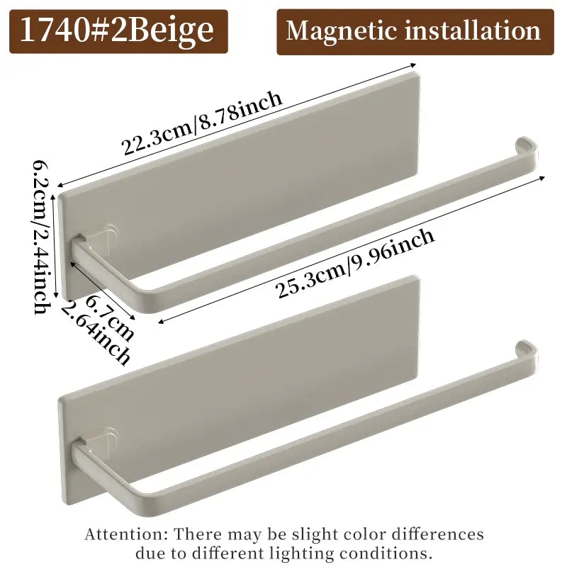 Multifunctional Kitchen Paper Towel Holder, Magnetic Self-Adhesive Wall Mount, Easy Installation, Modern Design, Kitchen Storage Accessories, Tissue Holder