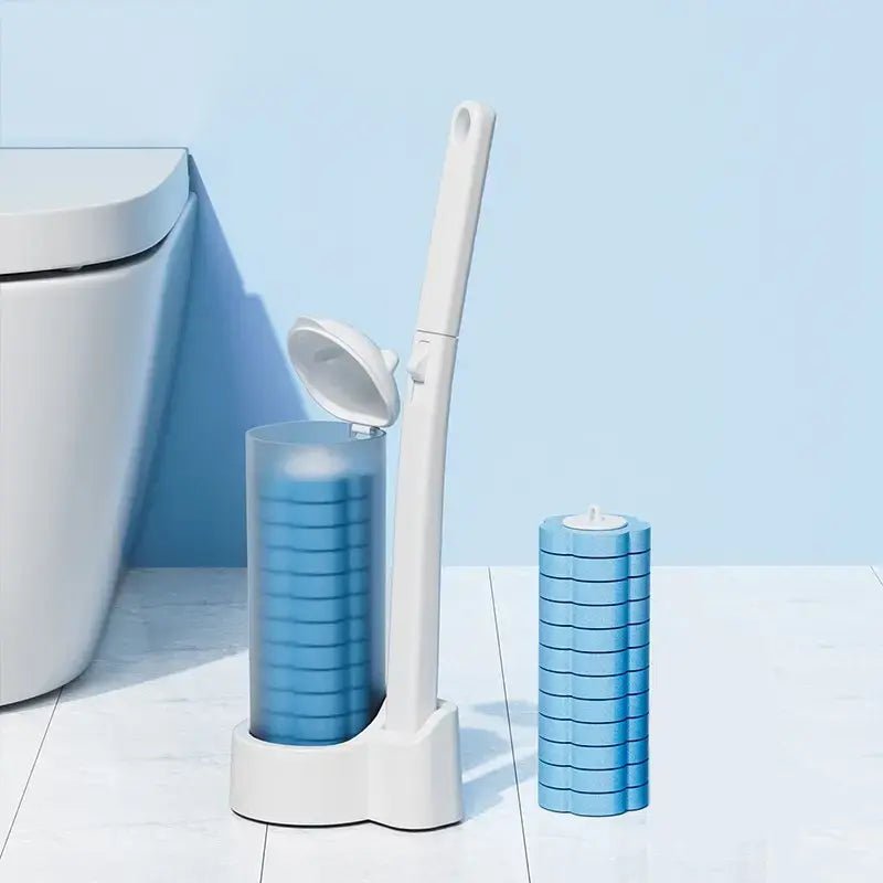 48PCS Disposable Toilet Bowl Brush & Plunger Cleaner Set - Flexible Design, Wall-Mountable Holder, Replacement Heads, Touch-Free Disposal, Instant Cleaning Activation, Anti-Fouling Tool for Home, Business Use
