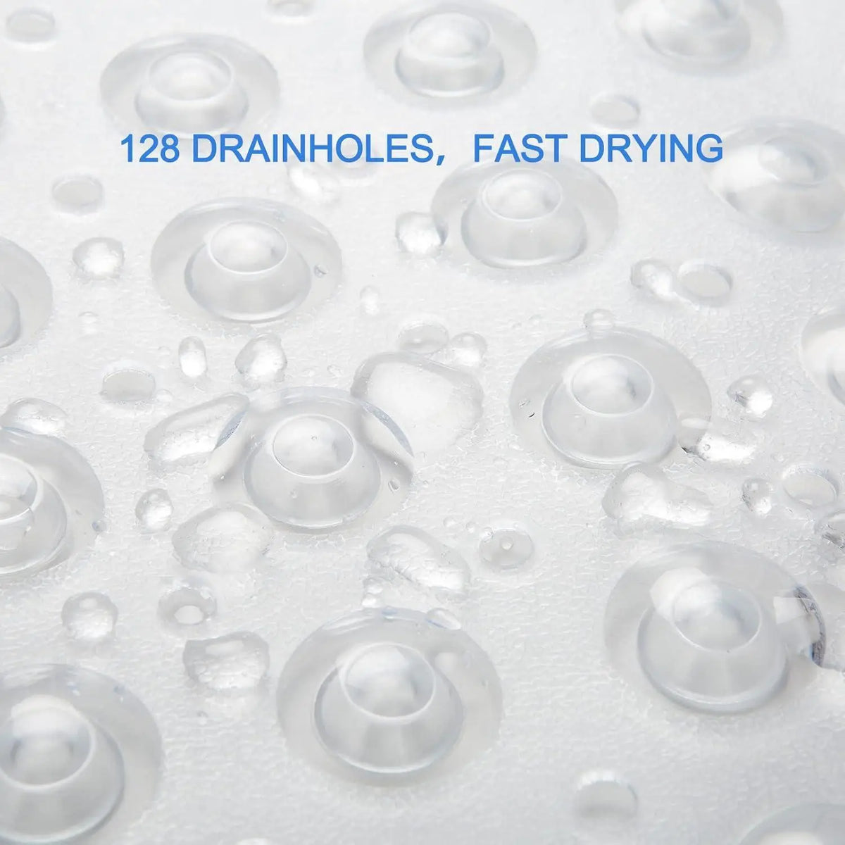 1pc Massage Bathtub Mat, Medium Size 27.6 x 15 Inches Non-Slip Shower Mats with Suction Cups and Drain Holes, Machine Washable Bath Mat, Home Decor, Bathroom Supplies, Clear / Gray