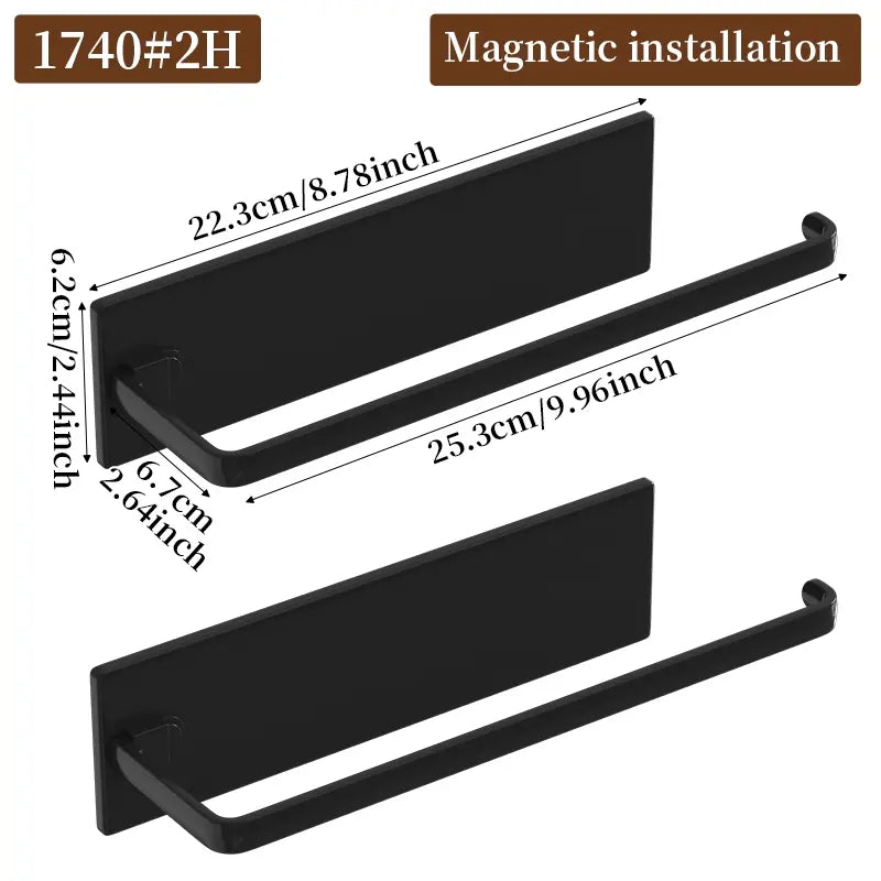 Multifunctional Kitchen Paper Towel Holder, Magnetic Self-Adhesive Wall Mount, Easy Installation, Modern Design, Kitchen Storage Accessories, Tissue Holder