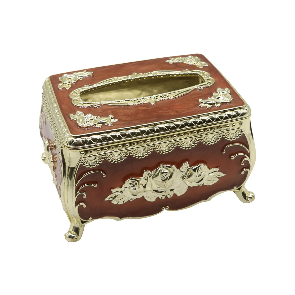 Jecoupoon Premium Plastic Decorative Tissue Box Cover - Classic American Luxury Dispenser for Home, Restaurant Coffee Tables
