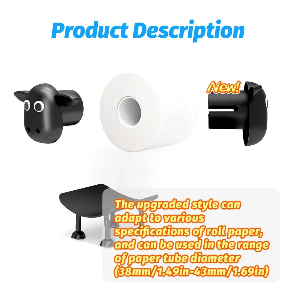 1/3 Counts Sheep Design Towel and Toilet Paper Holders, Creative Home Decor, Small Animal Design Dispenser, Adorable Kitchen Accessory, Bathroom Decorations, Bathroom Accessories