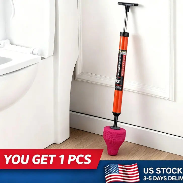 PVC Pressure Plunger - Bathroom Necessities, Easy Drain Bag, One Size, Less Stressful Household Tool, No Plumber Needed, Local CA Ship, Fast US Shipping