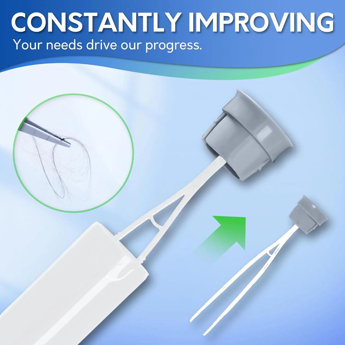 Toilet Brush and Holder Set, Silicone Toilet Bowl Cleaner Brush, Bathroom Cleaning Bowl Kit with Tweezers, Bathroom Accessories with Aluminum Handle - White