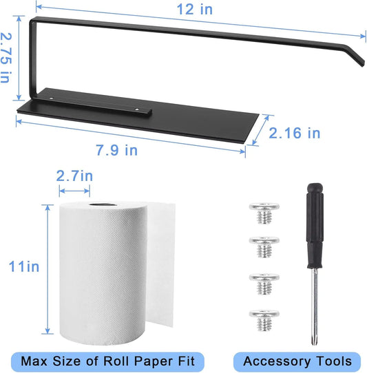 Paper Towel Holder, Magnetic Paper Towel Holder for Fridge, Toilet Paper Roll Holder Magnet Towel Rack Wall Mount Fridge Organizer for Paper Towels Rolls Bathroom Pantry RV Kitchen Storage
