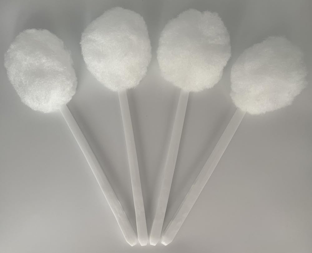 Bowl Brush Toilet Cleaning Brush Set Soft Polyester Head 15x5 inches White (4PacK)