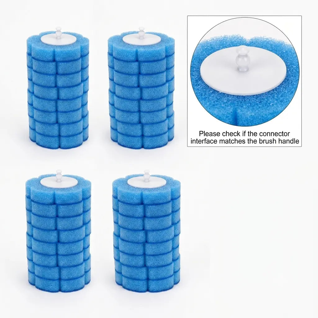 Disposable Toilet Scrubber Refill Heads (32pcs) - Single-Use Pads for Bathroom Deep Clean, Daily Home Care Supplies for Busy Households (Hands Stay Clean)