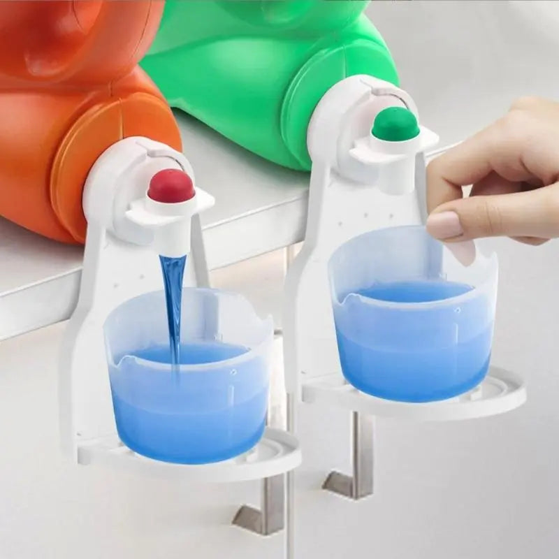 Laundry Detergent Cup Holder, 2pcs Count Foldable Detergent Drip Catcher, Durable Leak-proof Laundry Detergent Cup Holder, Household Essentials, Storage Organizer, Bathroom Gadgets