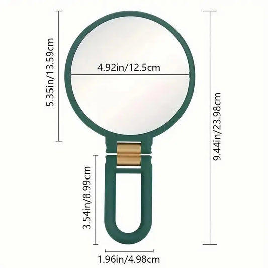 30X Magnification Handheld Makeup Mirror, Cosmetic Mirror, 360° Rotatable Handle Mirror, Portable Folding Mirror for Travel, Adjustable Vanity Mirror, Makeup Tool for Women, Bathroom Accessory, Hand Held Mirrors With Handle