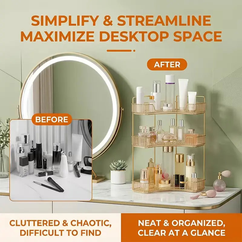 Plastic Freestanding Corner Rack - 2-Tier/3-Tier Compact Bath Storage Holder, Small-Space Hero Home Organizer for Bathroom, Kitchen (Single Unit, Durable, Lightweight)