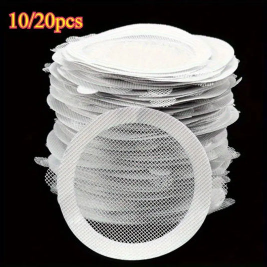 10/20pcs Disposable Shower Drain Hair Catcher Cover Bathroom Sewer Sink Drain Hair Strainer Stopper Bathtubs Mesh Filter Sticker Bathroom Necessities Bathroom Accessory Restroom Accessories