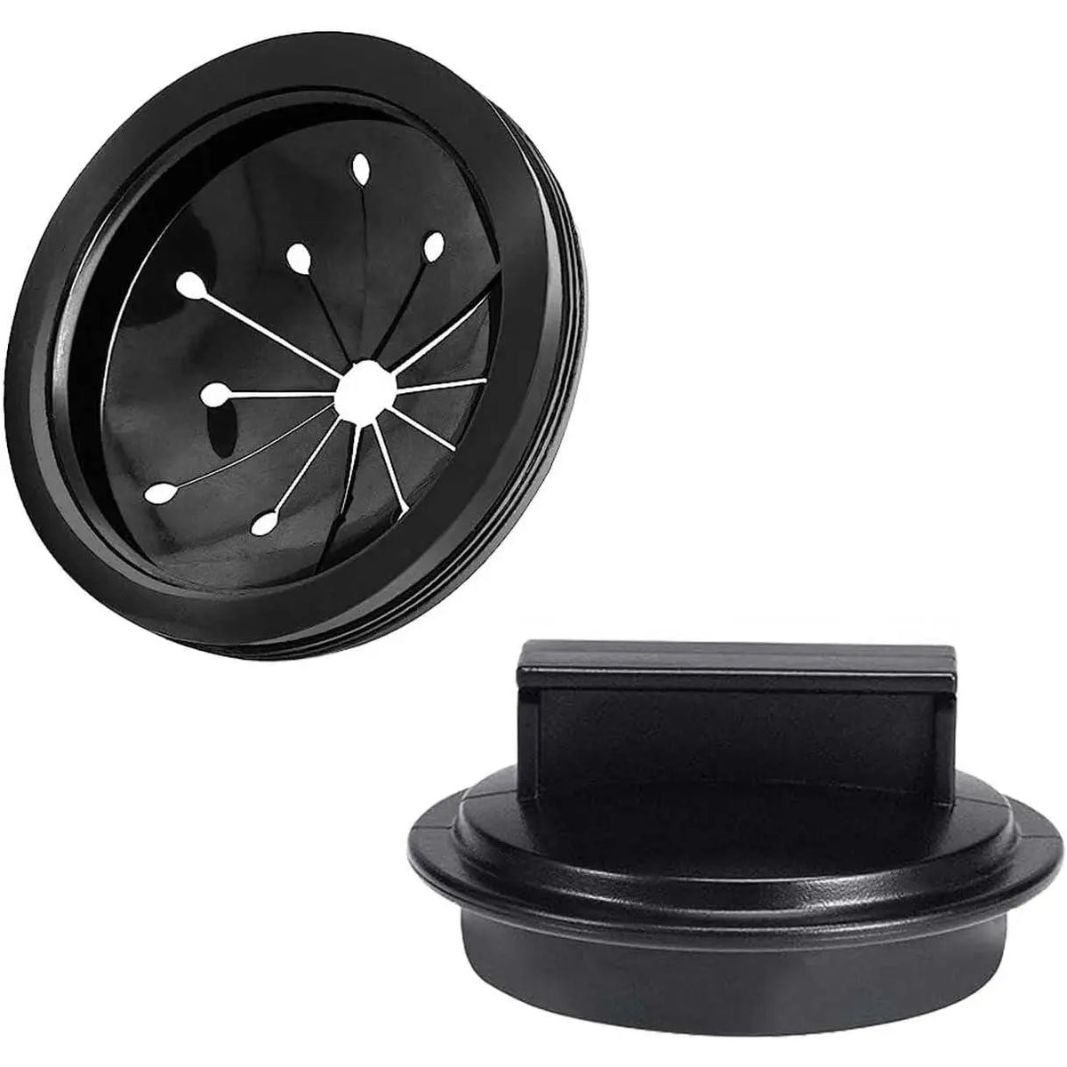Multi-Function EPDM Synthetic Rubber Garbage Disposal Splash Guard & Sink Stopper - 3-1/8 in Durable Resistance Drain Plug Cover, Modern Whirlaway Replacement Part for Kitchen Sinks
