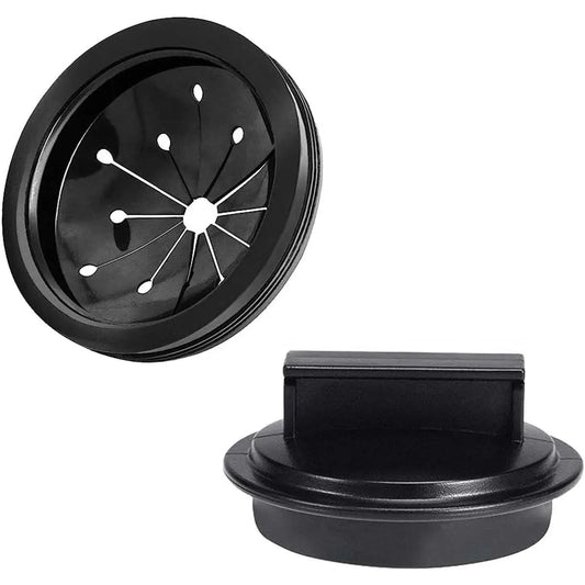 Multi-Function EPDM Synthetic Rubber Garbage Disposal Splash Guard & Sink Stopper - 3-1/8 in Durable Resistance Drain Plug Cover, Modern Whirlaway Replacement Part for Kitchen Sinks