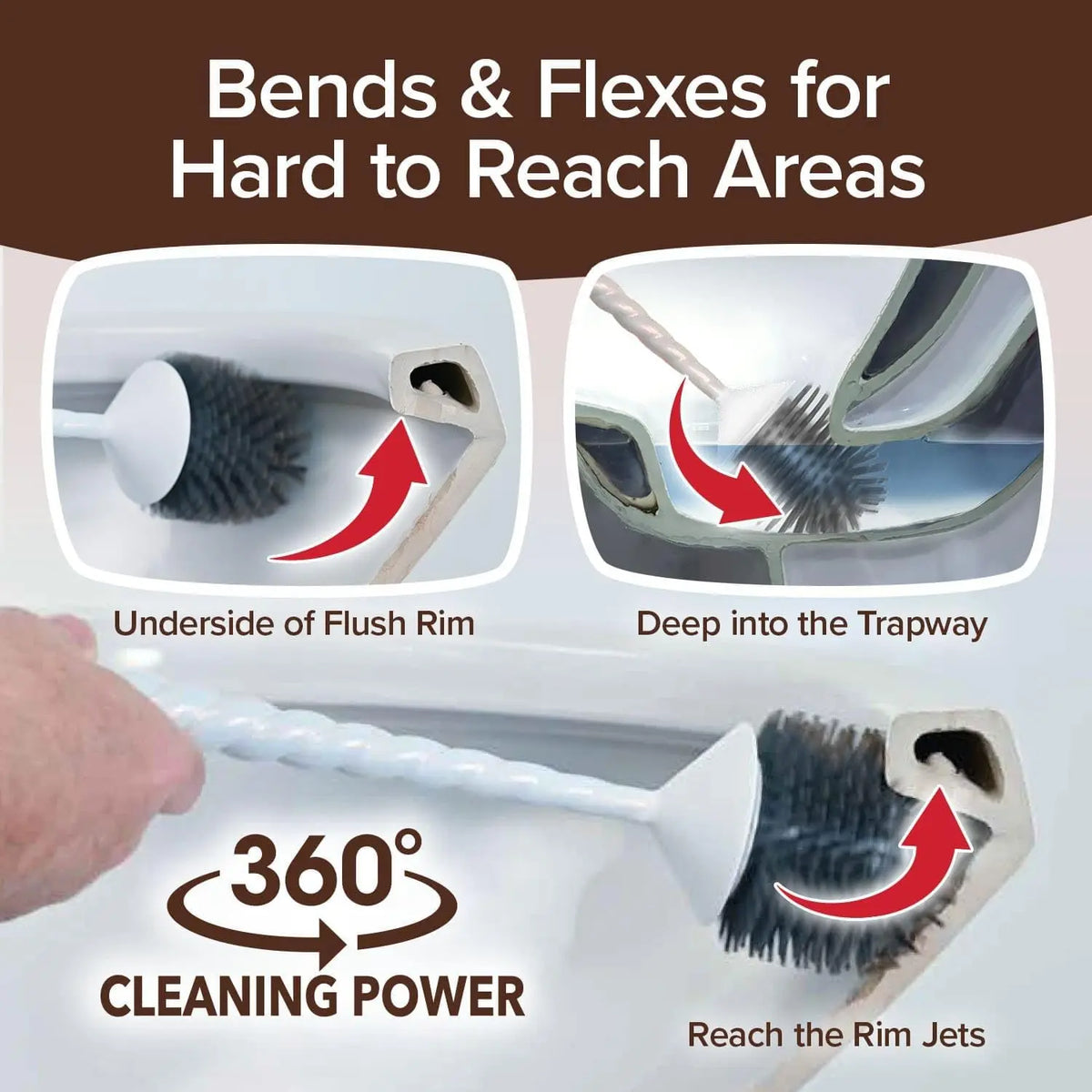 Horsepower Unicorn Cordless Motorized Spin Electric Toilet Brush, 360° Flexible Silicone Bristles, Rechargeable ABS Body, 360 degree cleaning power, faster bathroom cleaning, no scrubbing, Stain & Residue Eliminator, Durable AS-SEEN-ON-TV Bathroom Supply