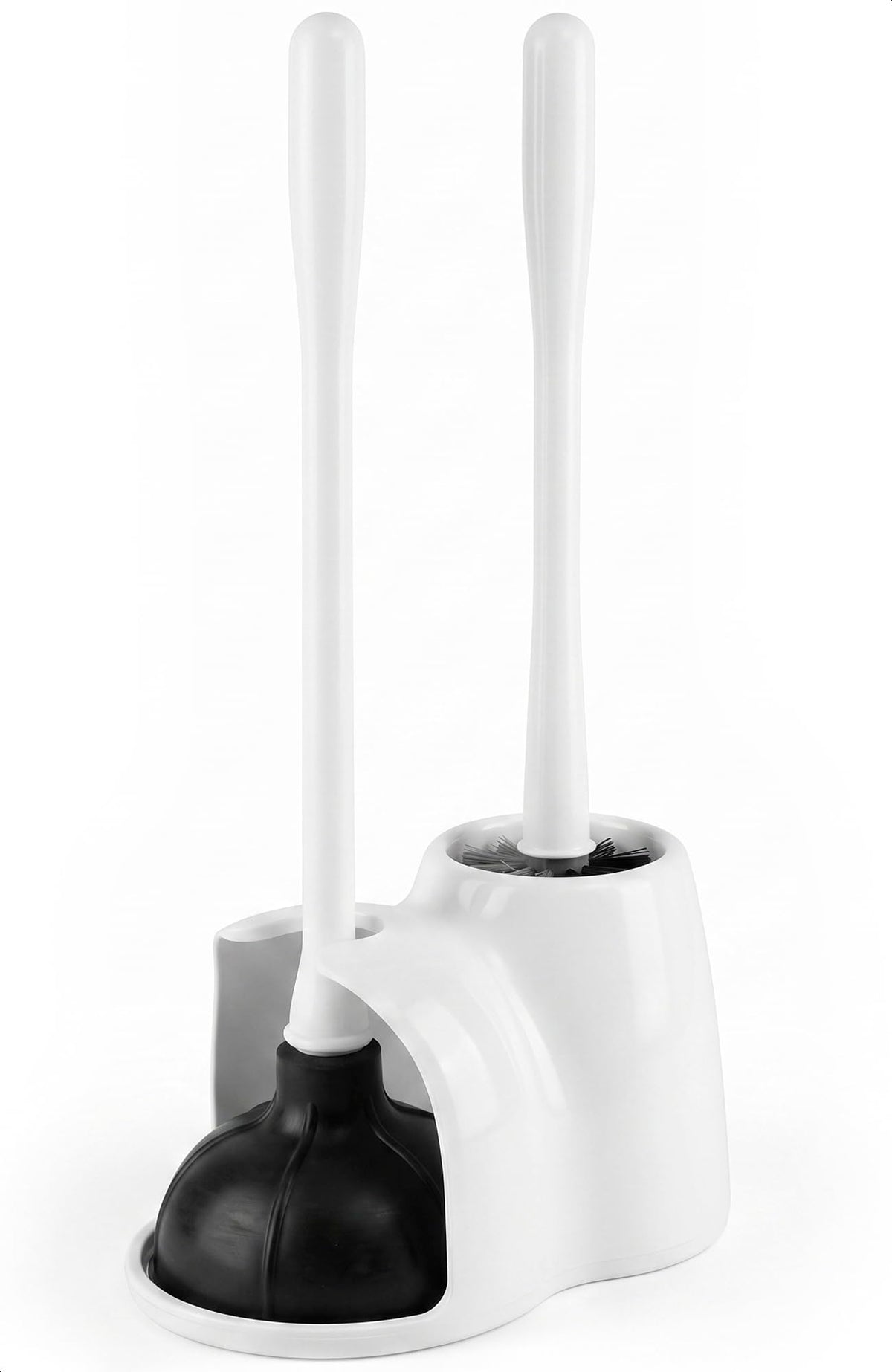 Gold Toilet Brush and Holder Set, Freestanding (Square Shape)
