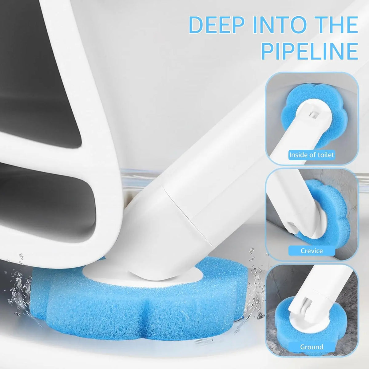 Disposable Wall-Mount Long-Handled Toilet Brush Wand with 24 Mixed Fragrance Refills, ABS Durable Deep Cleaning Removable Modern Toilet Brush & Plungers, Stylish Home Bathroom Cleaning Essential, Long-Handled Toilet Brush & Plungers