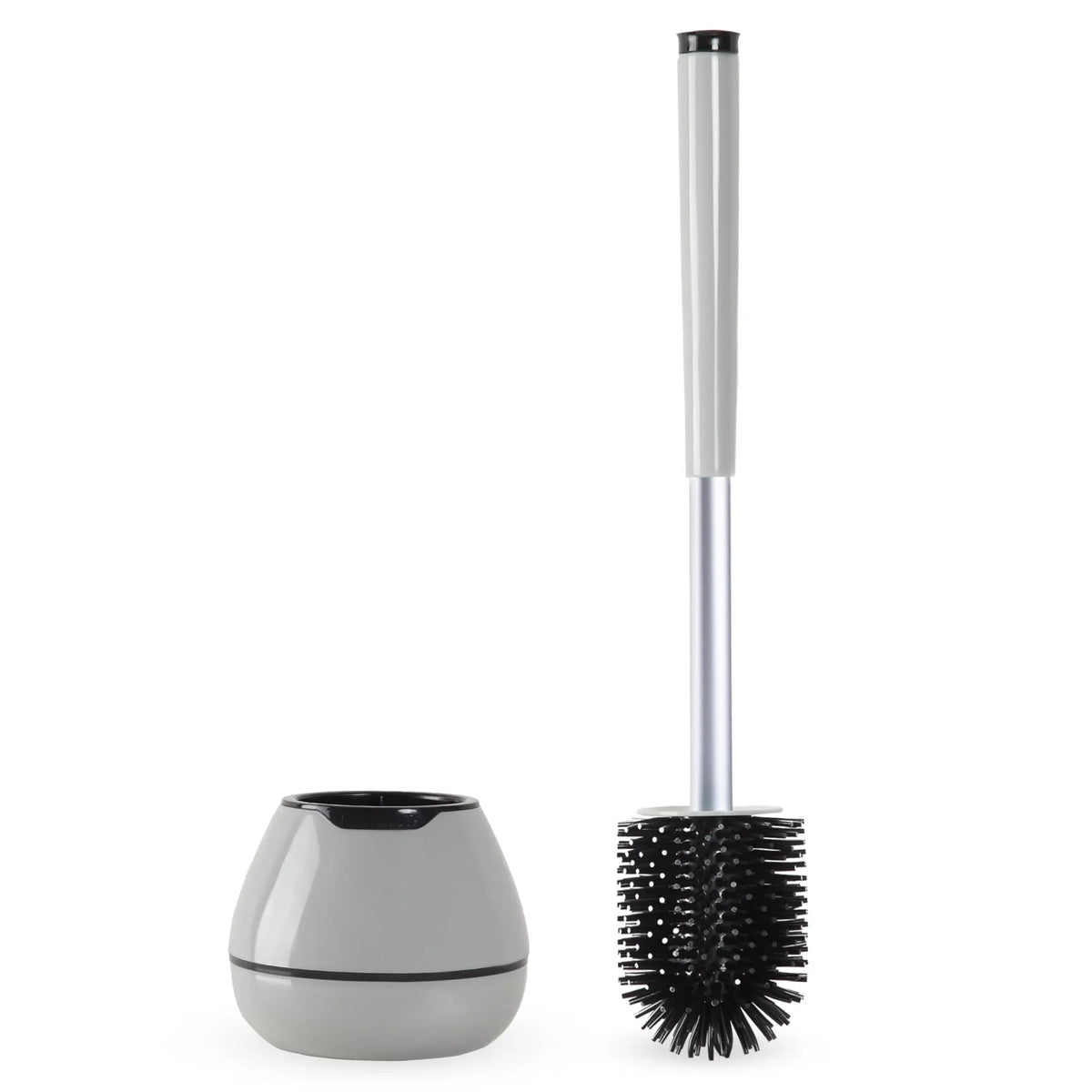 Toilet Brush And Holder Set  Silicone Bowl Cleaner Scrubber With Tweezers For Bathroom Cleaning Rv Accessories House Organization Must-haves - Pink