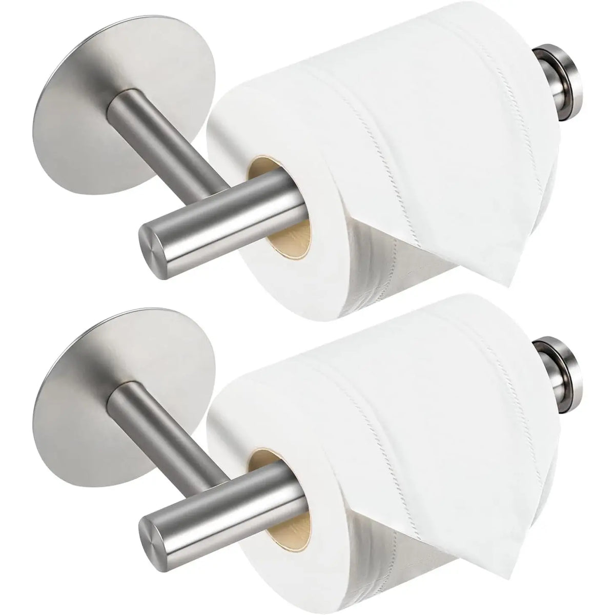 Self Adhesive Toilet Paper Holder, SUS304 Stainless Steel Rustproof Toilet Roll Holder No Drilling Adhesive Toilet Tissue Holder for Bathroom Kitchen (1, Golden)
