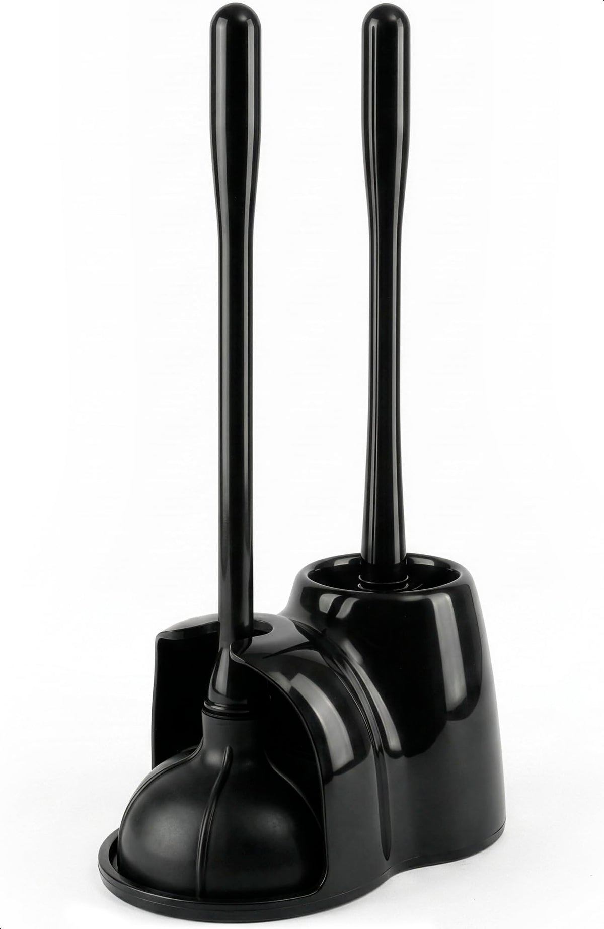 Gold Toilet Brush and Holder Set, Freestanding (Square Shape)