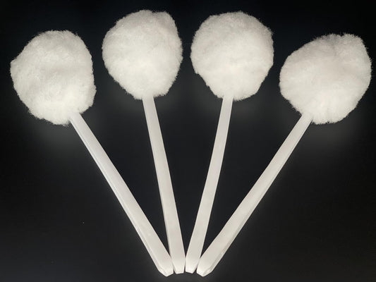 Bowl Brush Toilet Cleaning Brush Set Soft Polyester Head 15x5 inches White (4PacK)