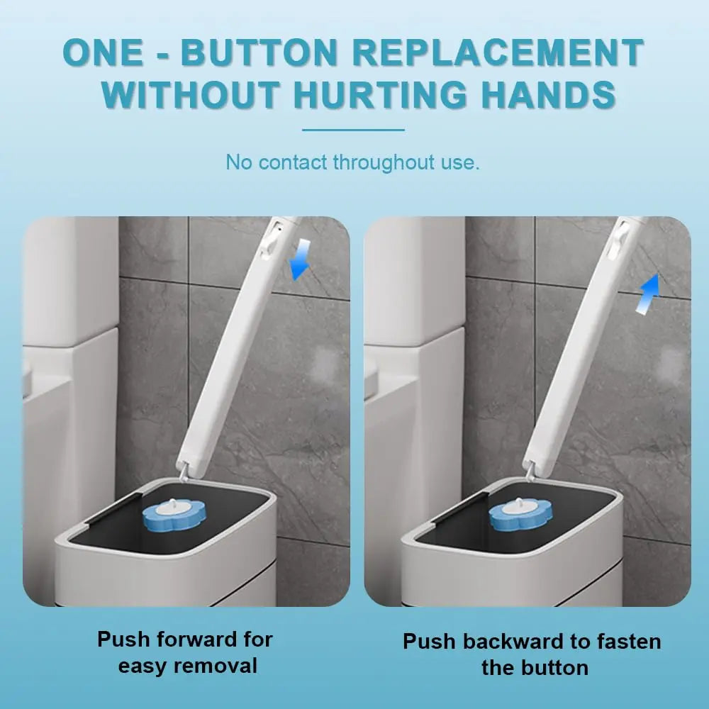 Disposable Toilet Brush, Complete Toilet Bowl Wand & Holder Set, 24PCS Cleaner Refills Included, Wall-Mount Design, Ideal for Household Bathroom Deep Cleaning,sohochic