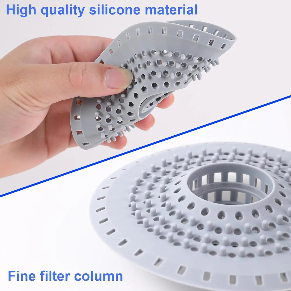 Bathtub Drain Hair Catcher,  Tub Hair Catcher Drain Protector Strainer, Collapsible Shower Hair Drain Catcher Strainer for 1.48'' to 1.75'' Regular Drains, 3 count