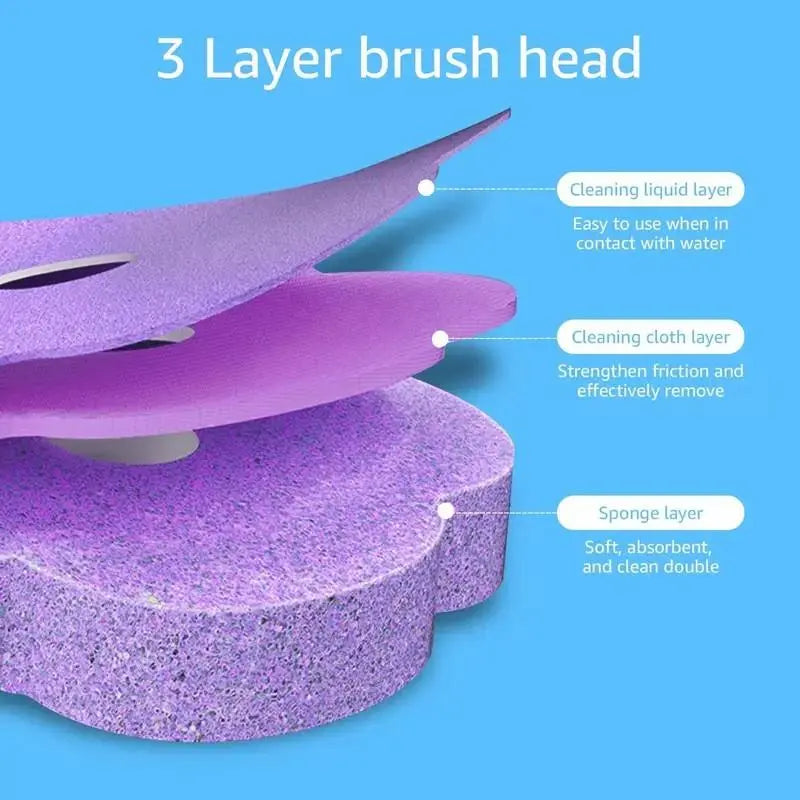 Disposable Toilet Brush Refills, 28-Pack Colorful Replacement Heads, Household Home Care Cleaners Great for Toilet Scrubbing