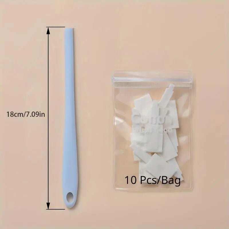 10-Pack Disposable Plastic Toilet Cleaning Brushes - Long Handle, Deep Gap & Tight Space Cleaner for Home Use, Toilet Brush Set