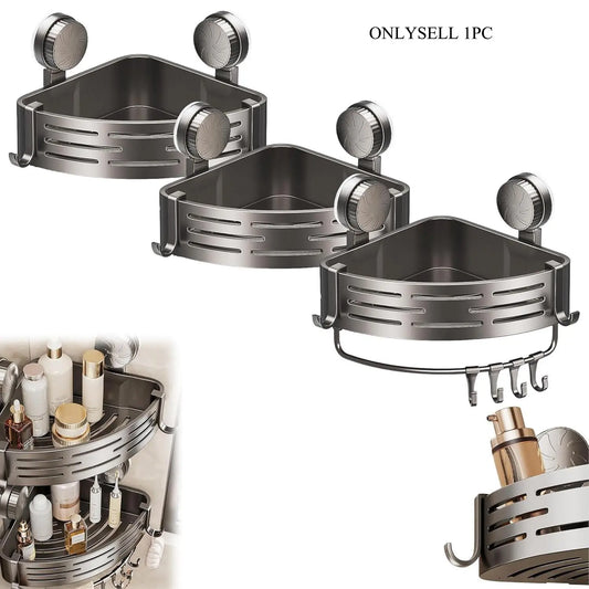Adjustable Wall-Mounted Triangular Storage Rack, Rustproof Removable Organizational Basket for Bathroom/dorm, Corner Shelving Solution, Organiser, Shower Caddy, Bathroom Organizer, Bathroom Organizing Accessories