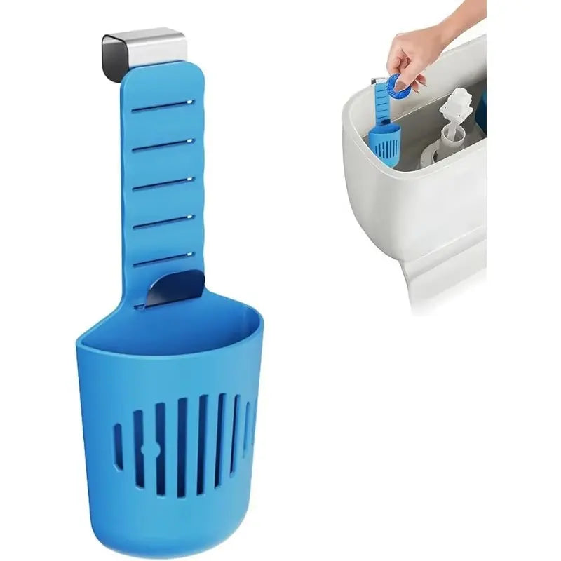 Silicone Toilet Tank Cleaner Basket, Hanging Adjustable Tablet Holder, Slow Release, No Rust, Easy Install, Bathroom Restroom Cleaning Accessories
