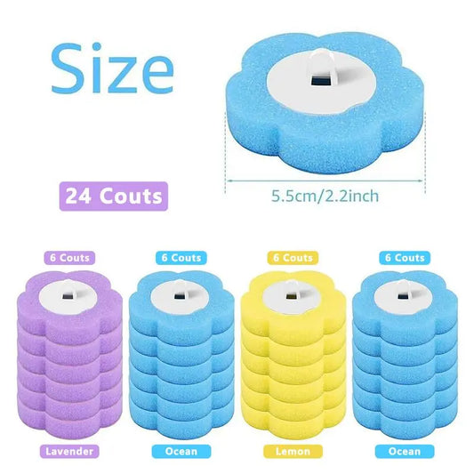 UPGRADED VERSION Disposable Toilet Brush Set with 32PCS Cleaner Refills (24 Soft + 8 Heavy-Duty), Toilet Bowl Wand Holder Kit, Bathroom Cleaning System for Sink Bathtub Urinal, Wall-Mount Scrubbing Brush