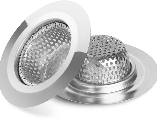 2PCS Bathtub Drain Strainer - 2.79 Inch Bathtub Floor Shower Hair Drain Catcher Cover, Stainless Steel Bathroom Sink Strainer Filter Basket